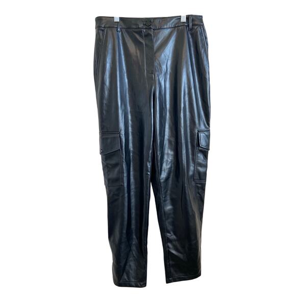 Bailey 44 Faux Leather Cargo Pants Size 6 - Picture 1 of 5